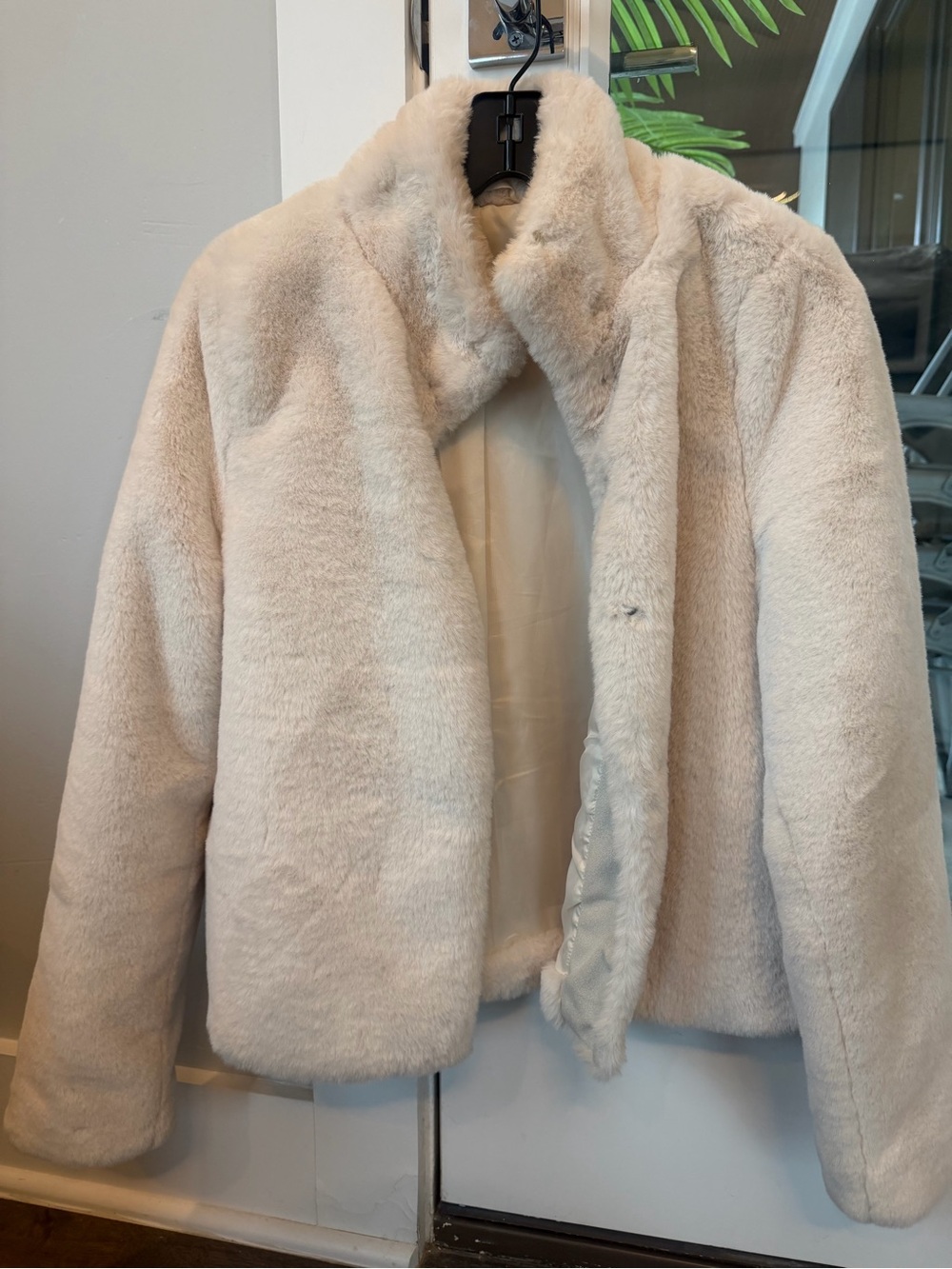 Vero Moda Cream Faux Fur Teddy Jacket